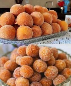 Bolinho de Chuva Redondinho e Macio pronto para servir