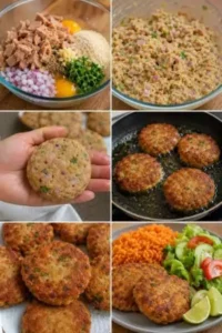 Bolinhos de Atum com Acompanhamento