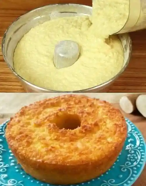 Bolo de aipim com coco