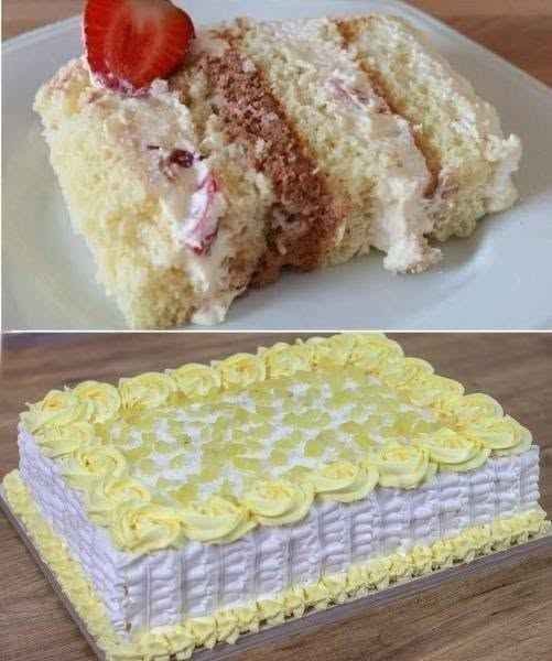 Bolo de Aniversário Caseiro pronto para servir