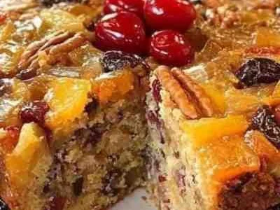Bolo de Frutas Secas com Nozes