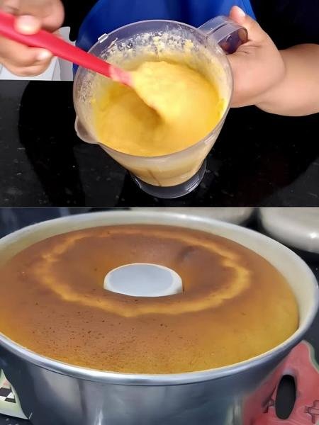 Bolo de Fubá da Tia Noeli pronto para servir