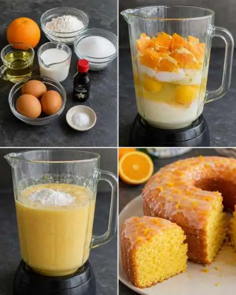 Bolo de Laranja de Liquidificador