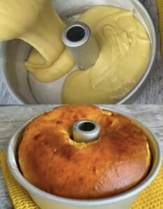 Bolo de Leite Condensado Alto e Fofinho pronto para servir