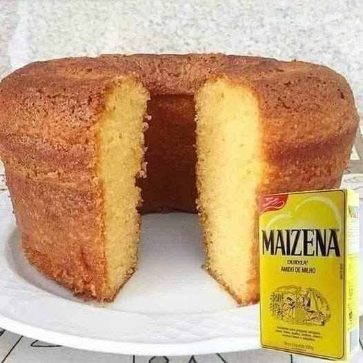 Bolo de Maizena Fofinho pronto para servir