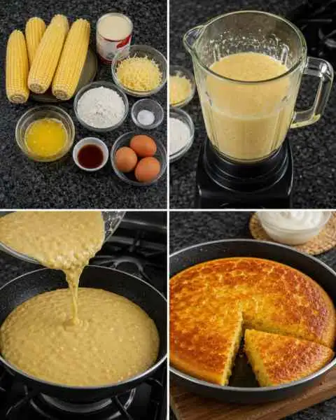 Bolo de Milho na Frigideira
