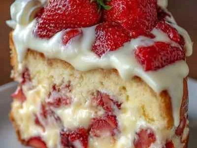 Bolo de Morango com Creme