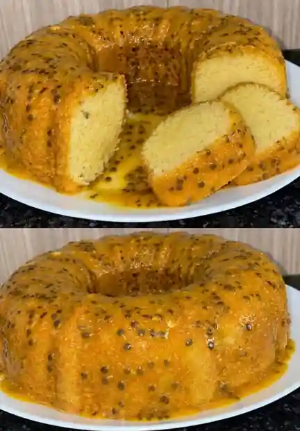 Bolo fofo de maracujá
