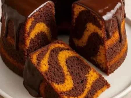Bolo Mesclado de Cenoura e Chocolate