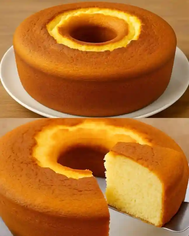 Bolo moça de maisena pronto para servir