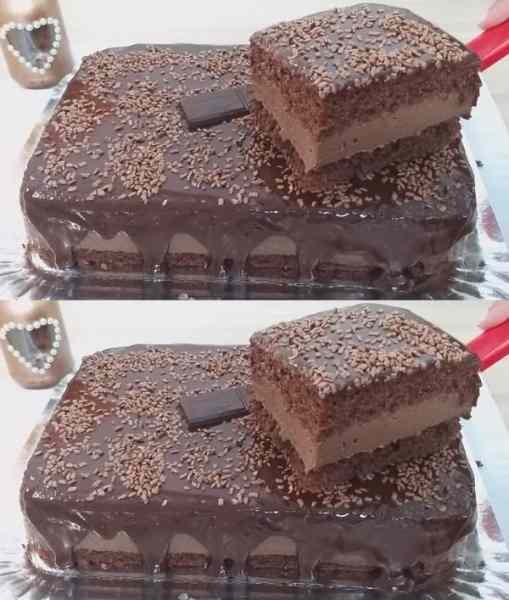 Bolo Nuvem de Chocolate Fofinho pronta para servir