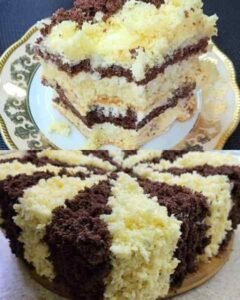 Bolo Prestígio Cremoso com Coco e Chocolate