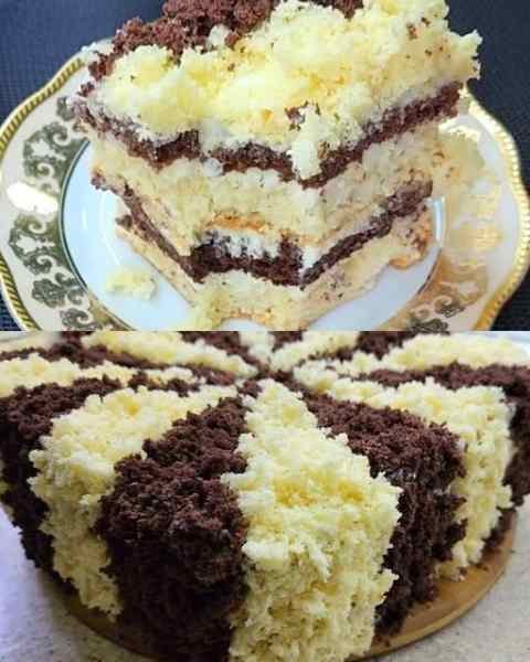 Bolo Prestígio Cremoso com Coco e Chocolate