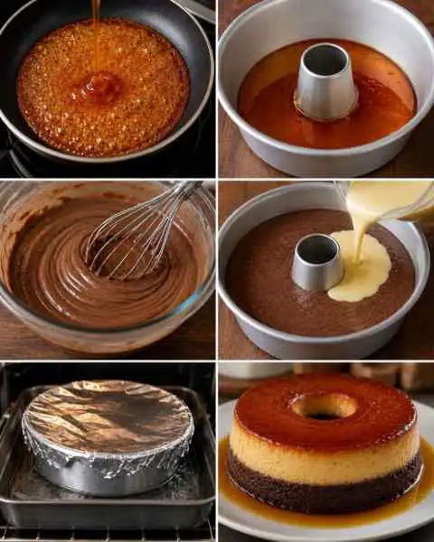 Bolo Pudim de Chocolate Clássico