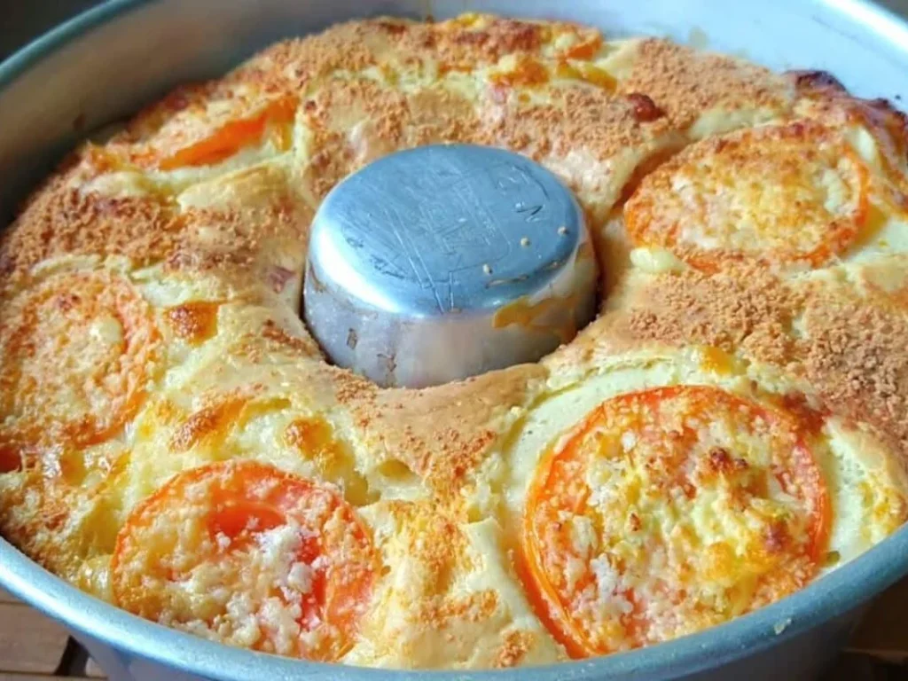 Bolo Salgado de Liquidificador com Presunto e Queijo