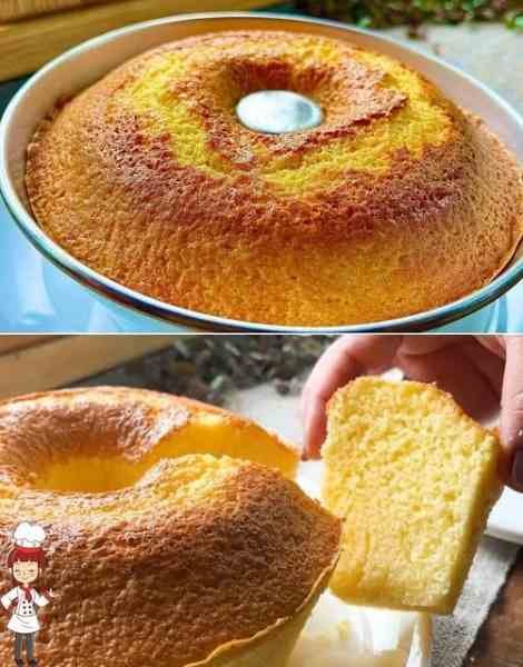 Bolo Simples e Fofinho para o Café pronta para servir