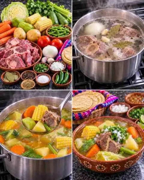Caldo de Carne Bovina com Legumes