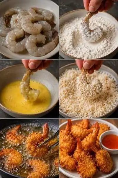 Camarões com Coco