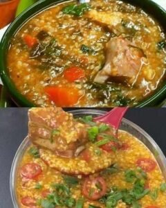 Canjiquinha com Costelinhas de Porco pronta para servir