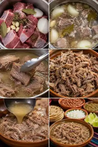 Carne Bovina Cozida Lentamente — Receita Tradicional