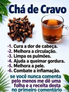 Chá de Cravo Simples e Aromático pronto para servir