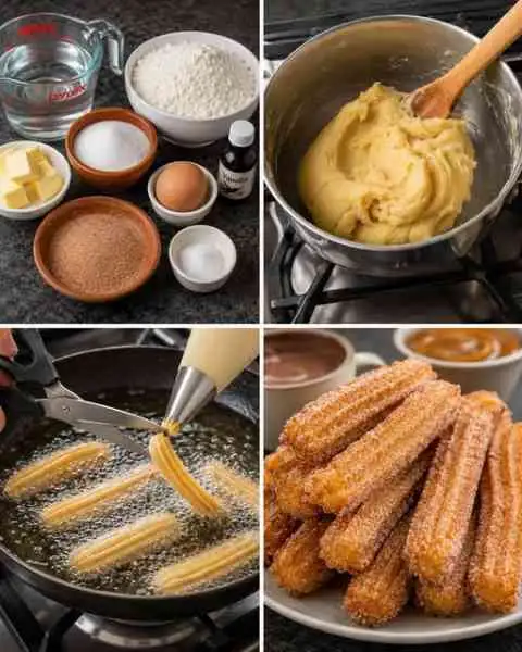 Churros Caseiros Crocantes com Calda de Chocolate