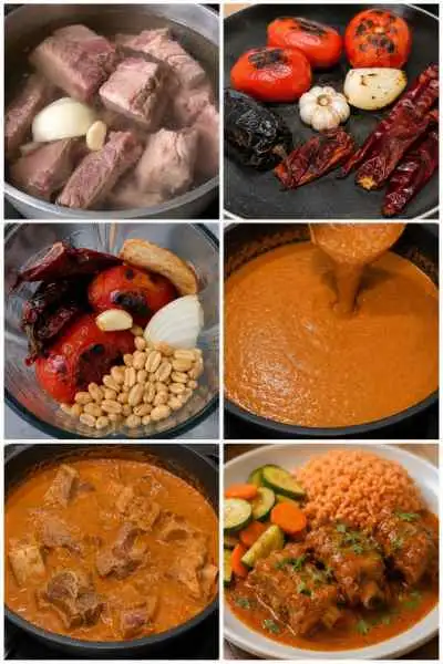 Costela ao Molho de Amendoim com Acompanhamento