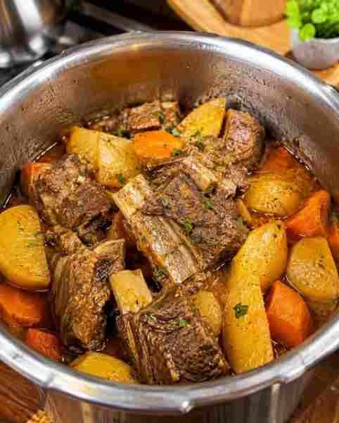 Costela Bovina com Batata e Cenoura na Panela de Pressão