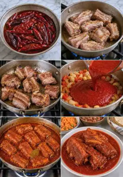 Costelinhas de Porco ao Molho Vermelho