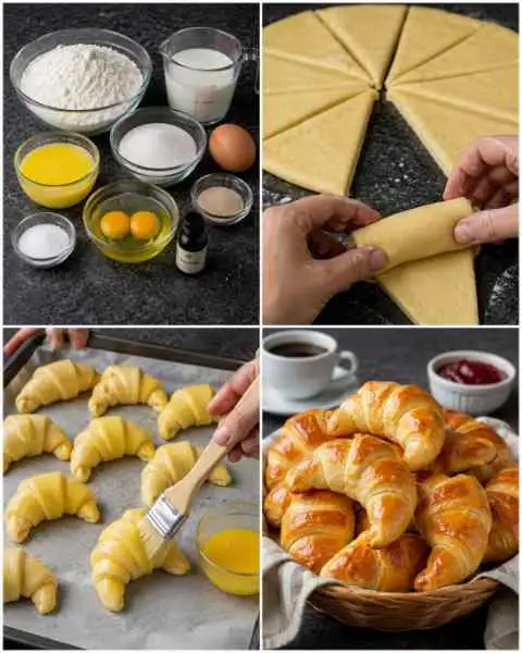 Croissants Caseiros macios e Fofinhos