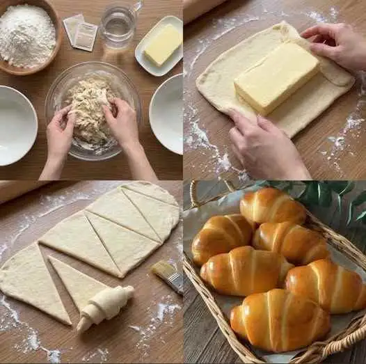 Croissants Clássicos de Manteiga