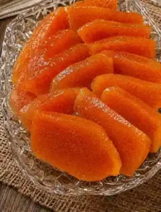 Doce de Abóbora de Corte pronto para servir