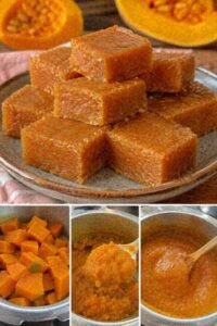 Doce de abóbora na panela de pressão em compoteira