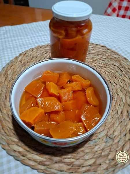 Docinho de Abóbora em Calda pronto para servir