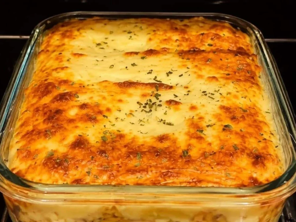Escondidinho Cremoso de Frango com Queijo