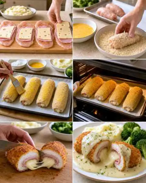 Frango Assado Recheado com Presunto e Queijo