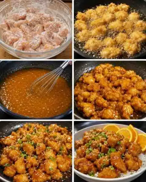 Frango com Laranja Estilo Chinês