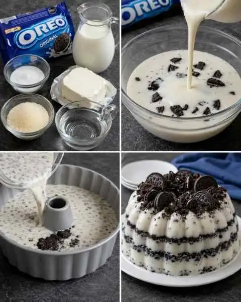Gelatina de Biscoito de Chocolate — deliciosa