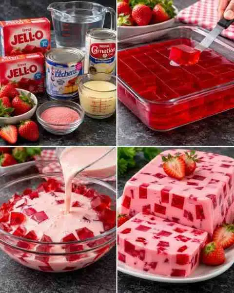 Gelatina de Morango Muito Fácil