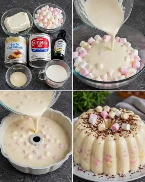 Gelatina de Queijo Cremoso com Docinhos Coloridos