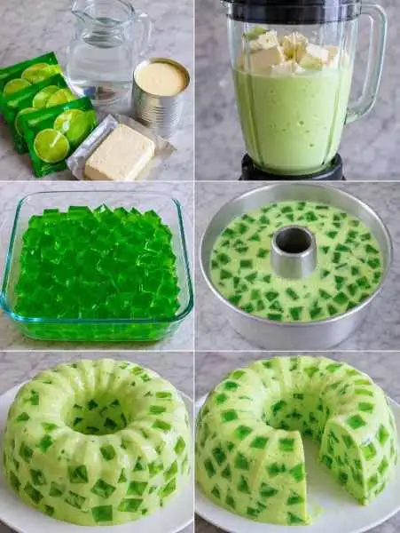 Gelatina Mosaico Cremosa de Limão — Fácil