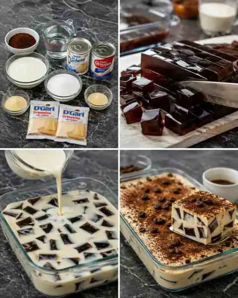 Gelatina Mosaico de Café com Três Leites