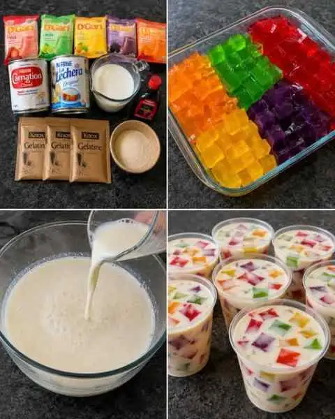 Gelatina Mosaico Supercremosa com Creme de Leite