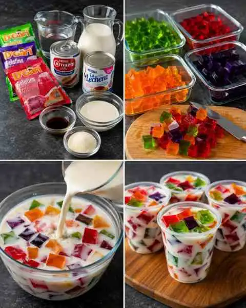 Gelatina Mosaico Supercremosa Para Servir em Copinhos