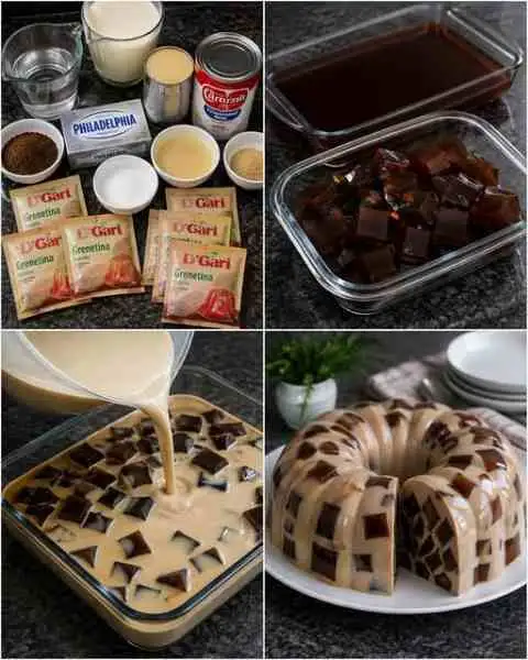 Gelatina Três Leites de Café
