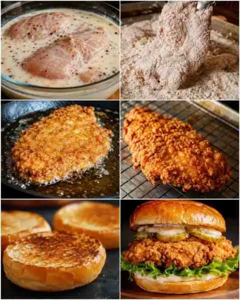 Hambúrguer de Frango Crocante Estilo Restaurante