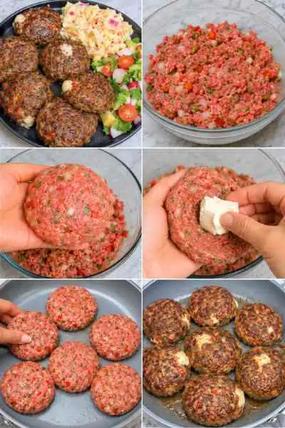 Hambúrgueres com Queijo como a Mamãe Faz