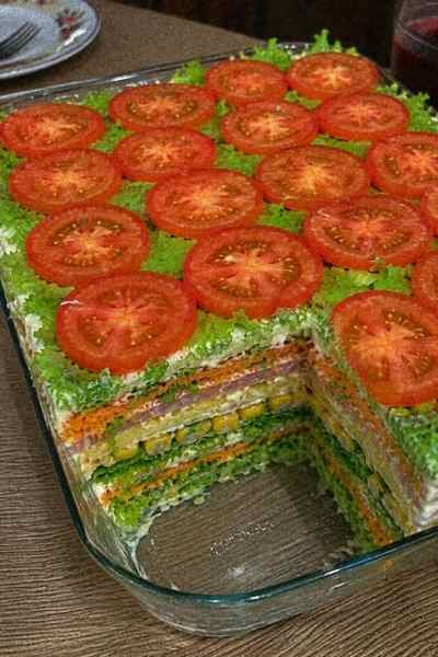 Lasanha de salada prensada