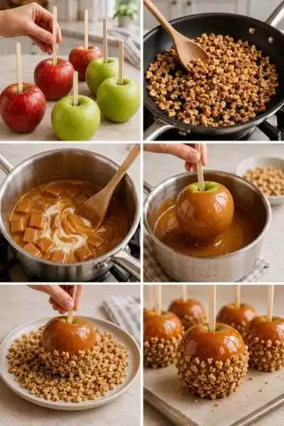 Maçãs com Caramelo e Nozes