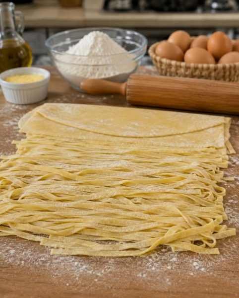 Massa de macarrão caseira da vó